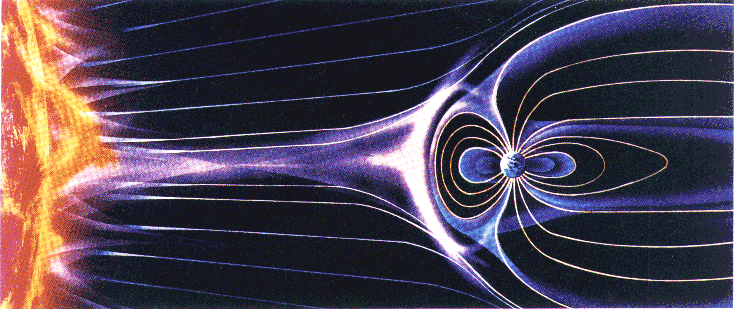 Artist's drawing of bow-shock (Click for enlarged view)
